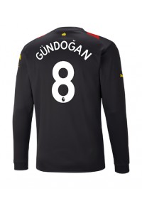 Manchester City Ilkay Gundogan #8 Voetbaltruitje Uit tenue 2022-23 Lange Mouw